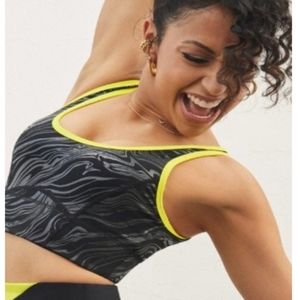 Black neon sports bra